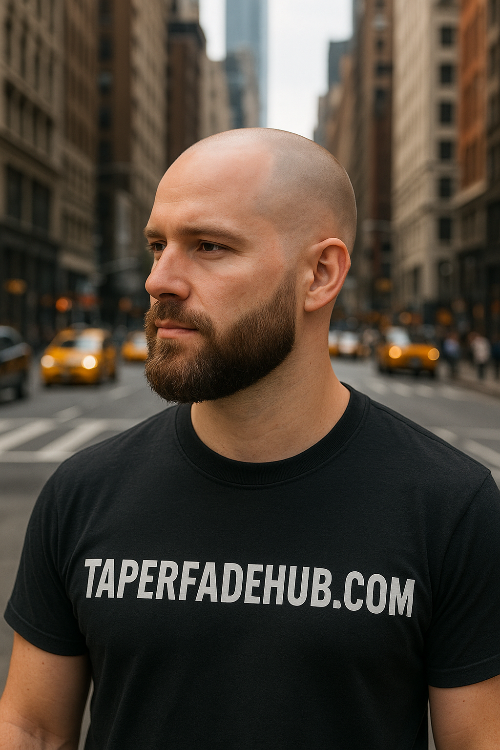 Bald head beard fade transformation