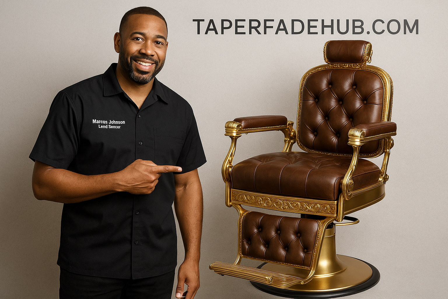 Professional barber chair in modern barbershop