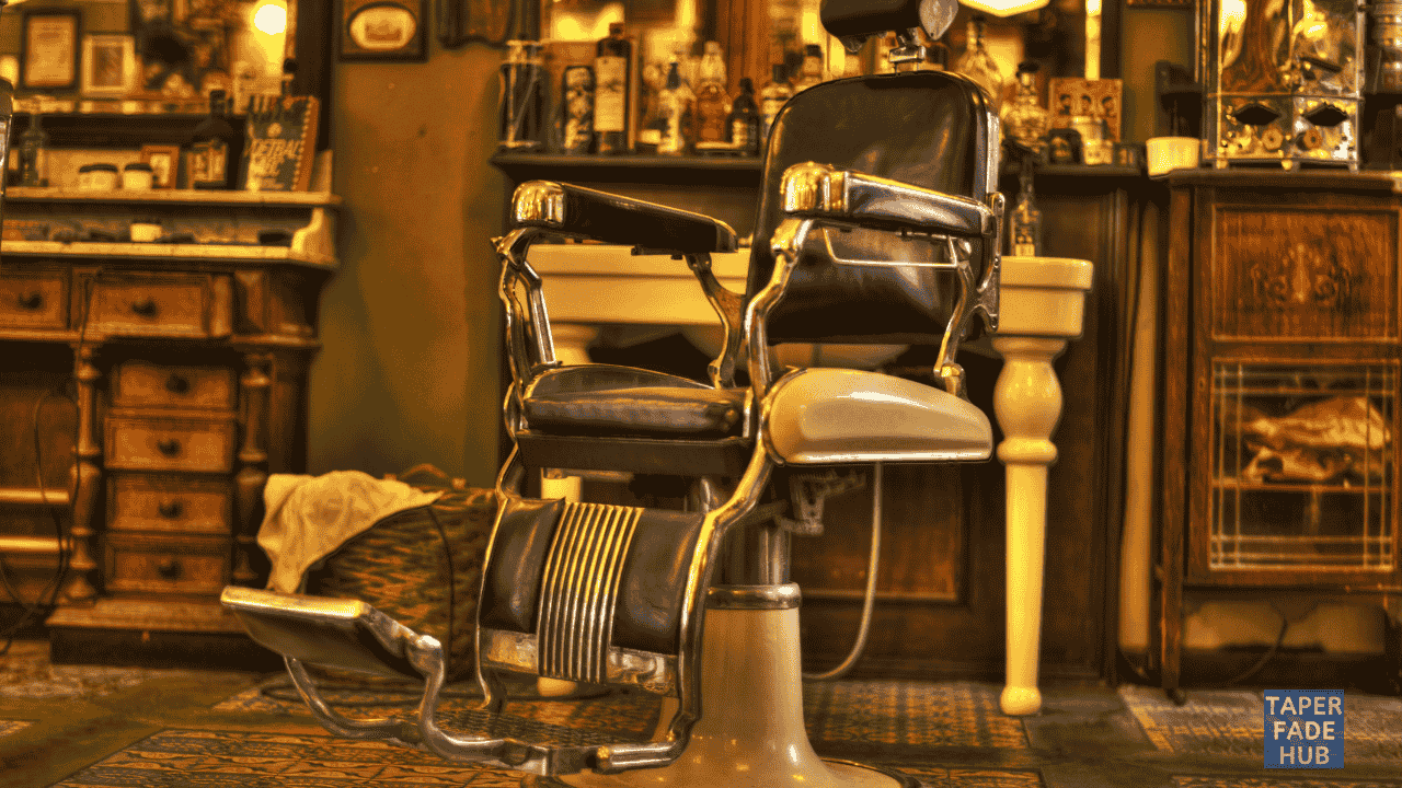 An aspiring barber attentively learning techniques from a mentor in a barbershop setting