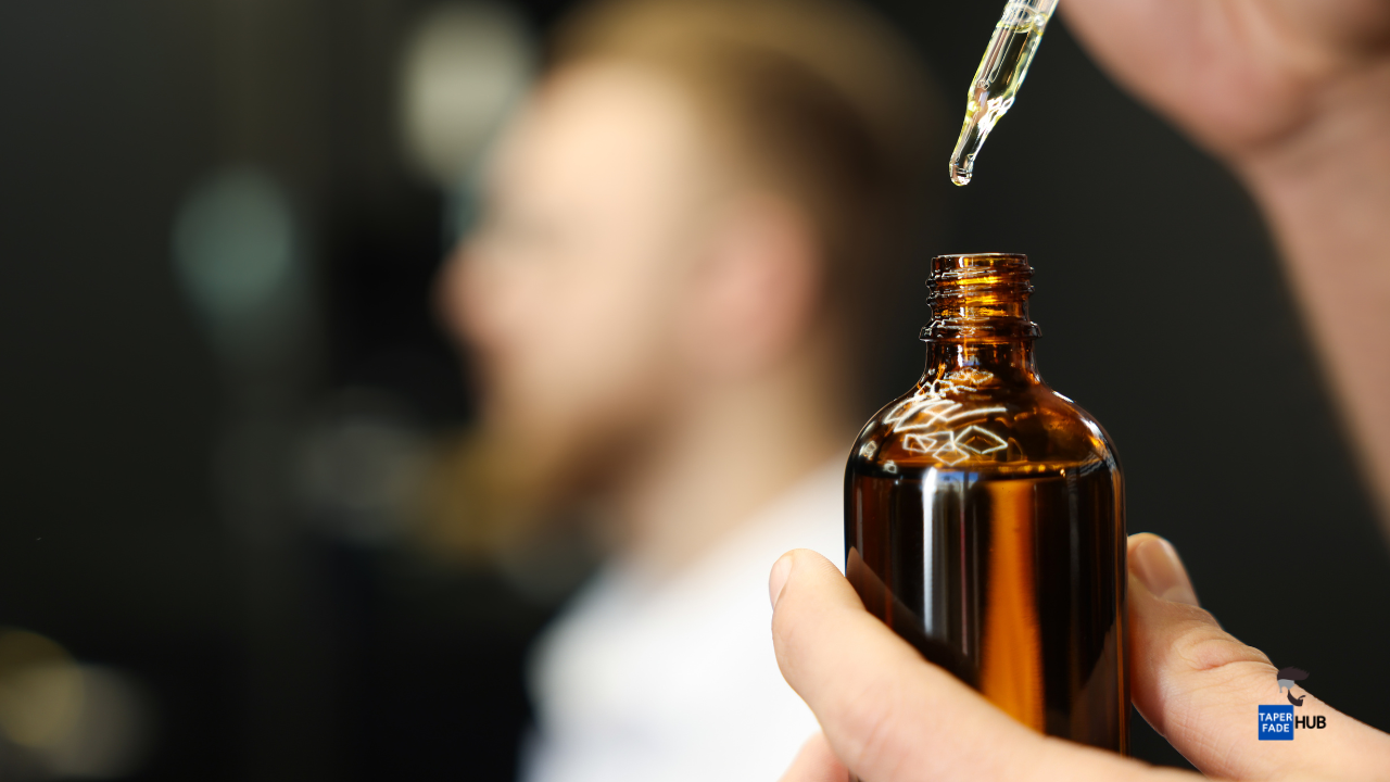 Professional beard oil application technique