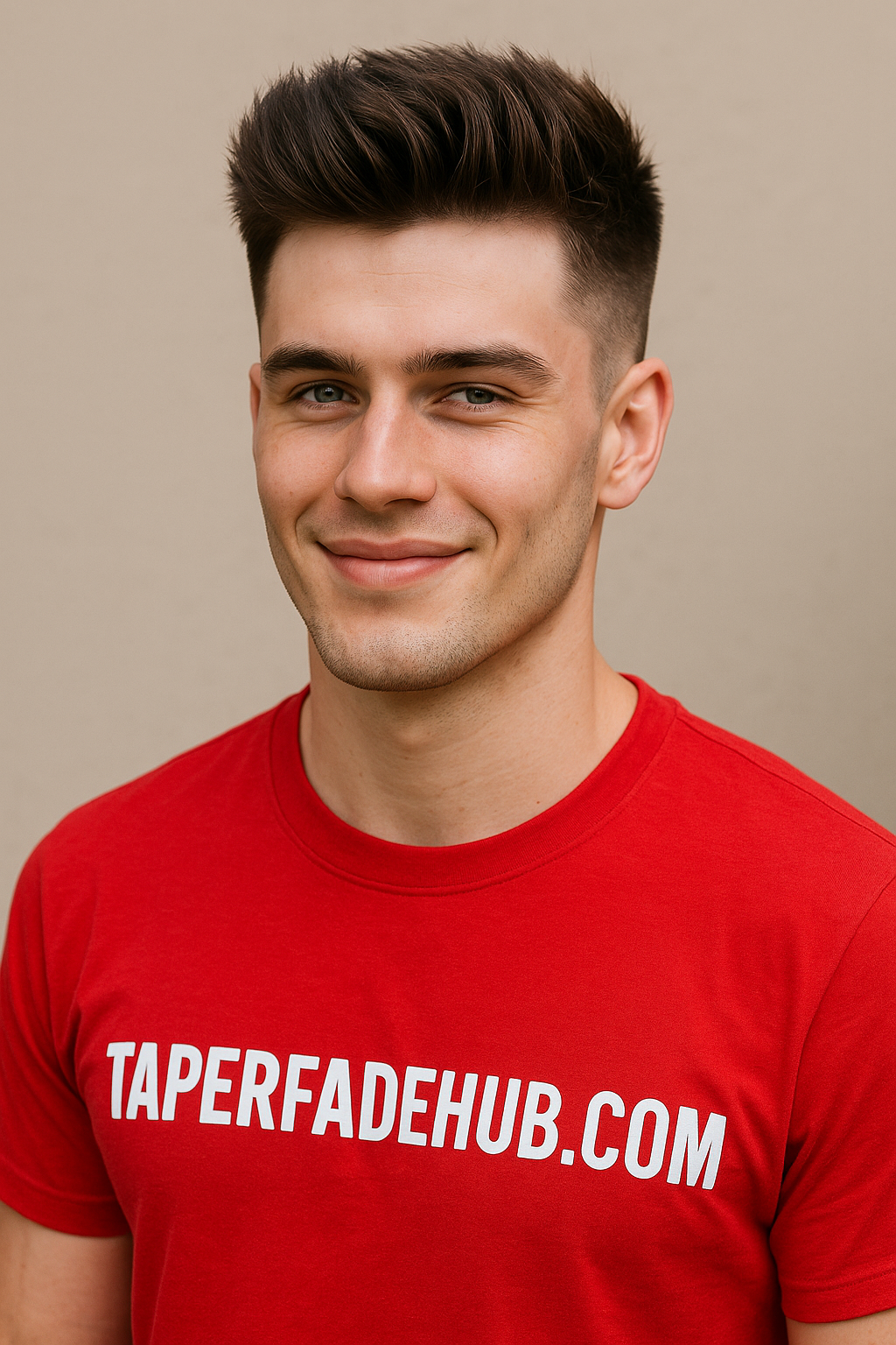 Brushed-up low taper fade for thick straight hair