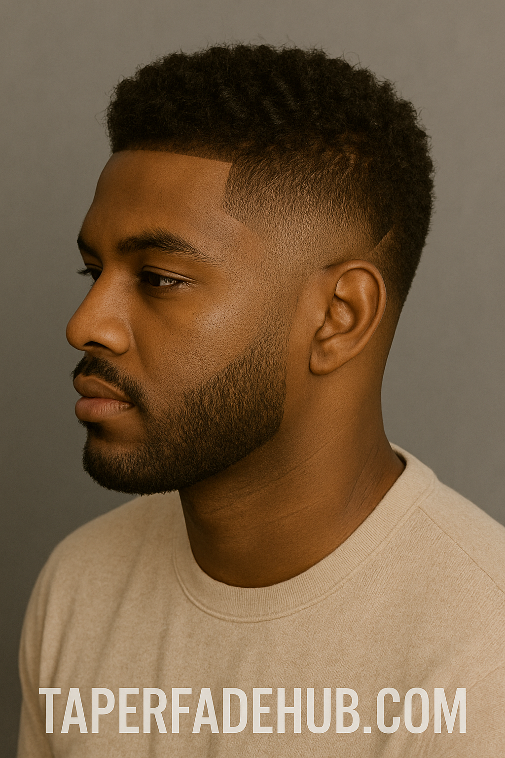 Urban European burst fade haircut style