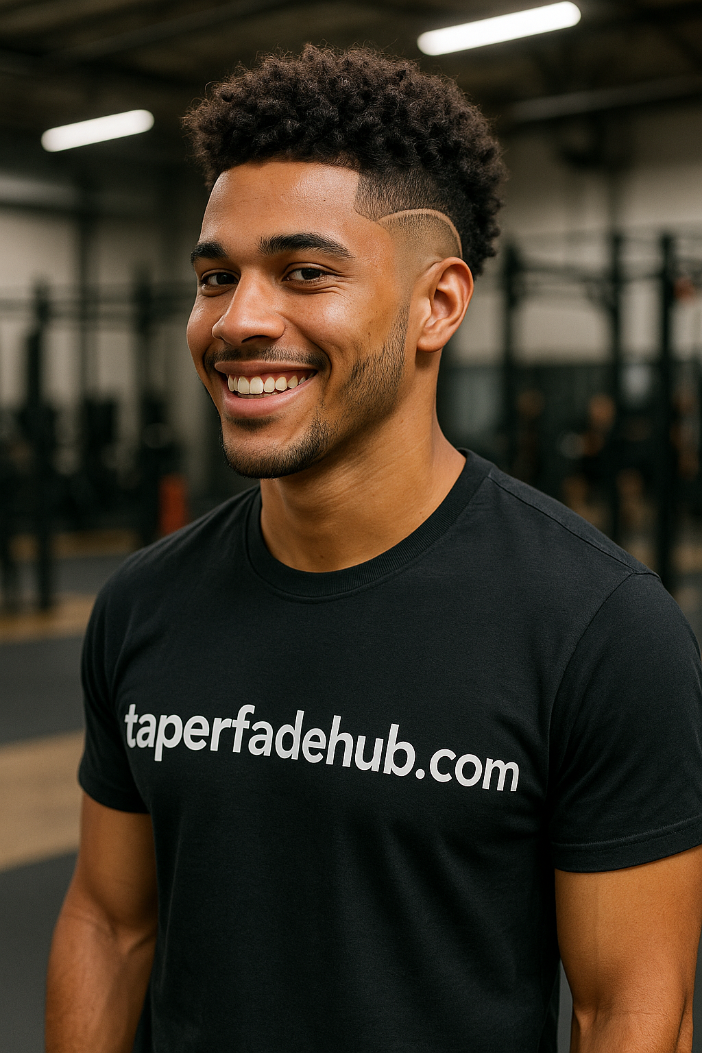 Burst Fade with Curly Hair Definition