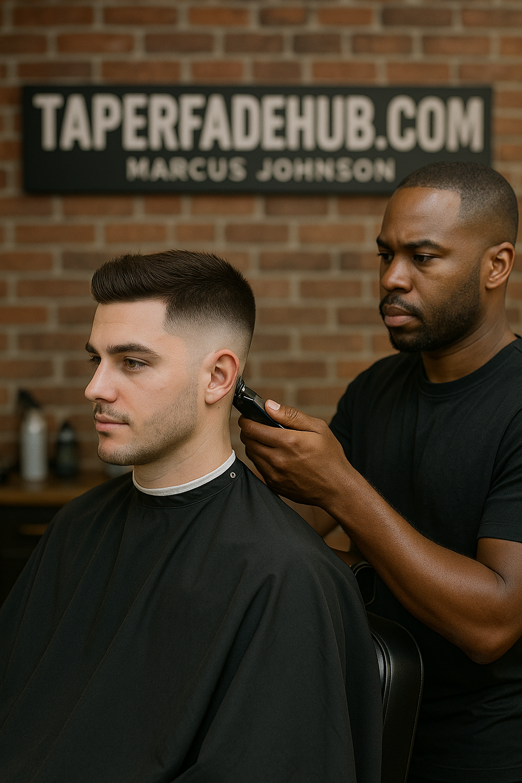 Client after taper fade