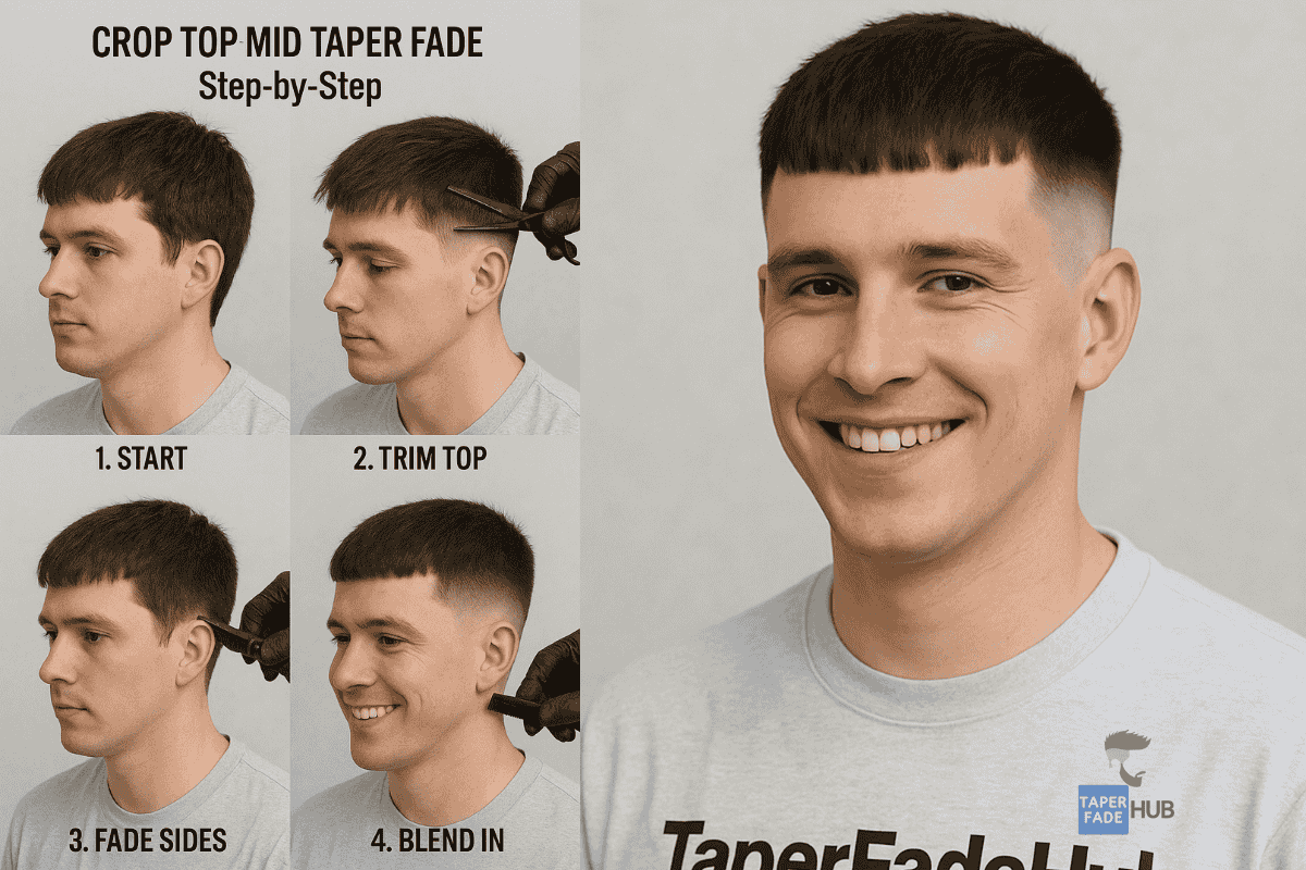 Crop top mid taper fade example
