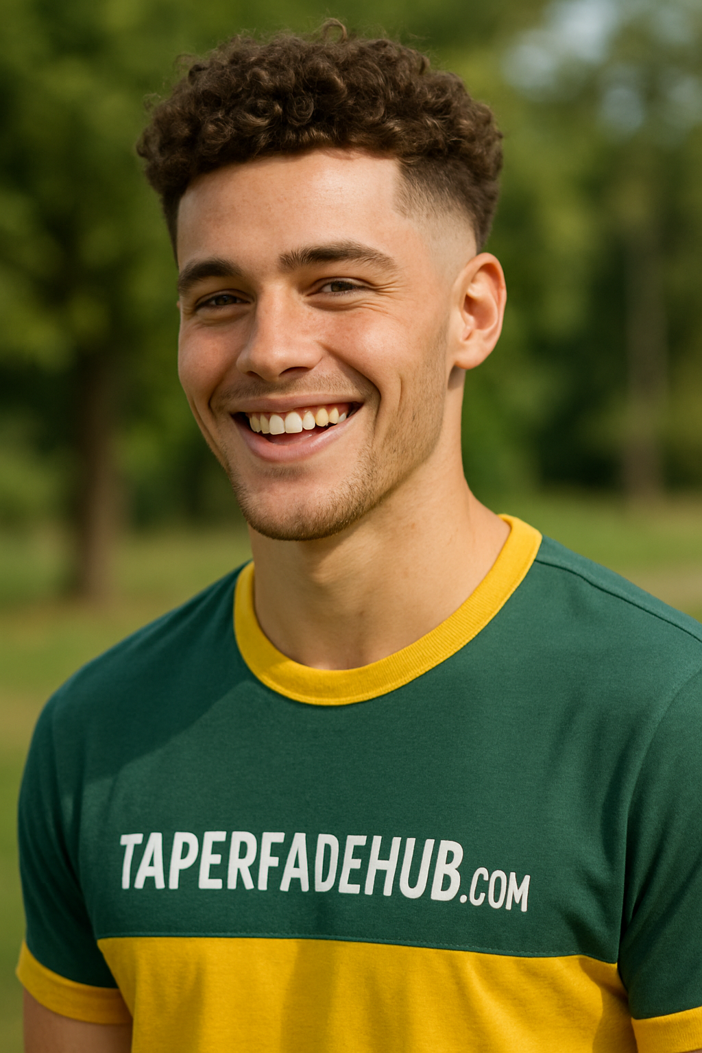 Curly Low Taper Fade Example