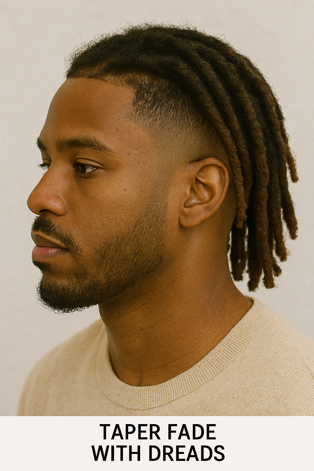 Dreads with taper fade example