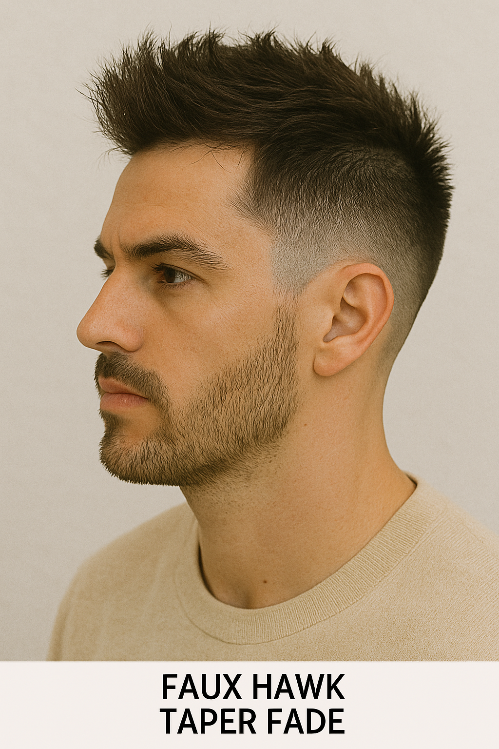 Faux hawk taper fade example