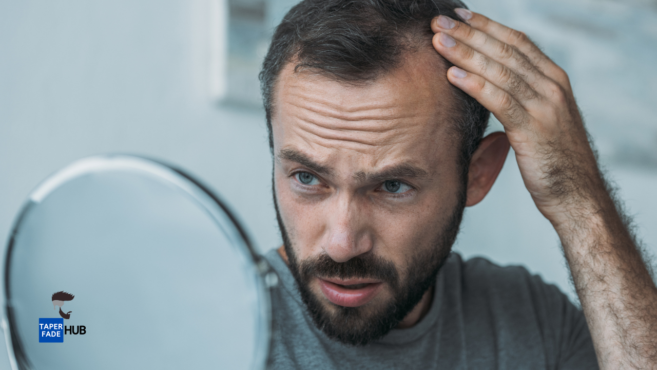 Before and after comparison of hair loss treatment results