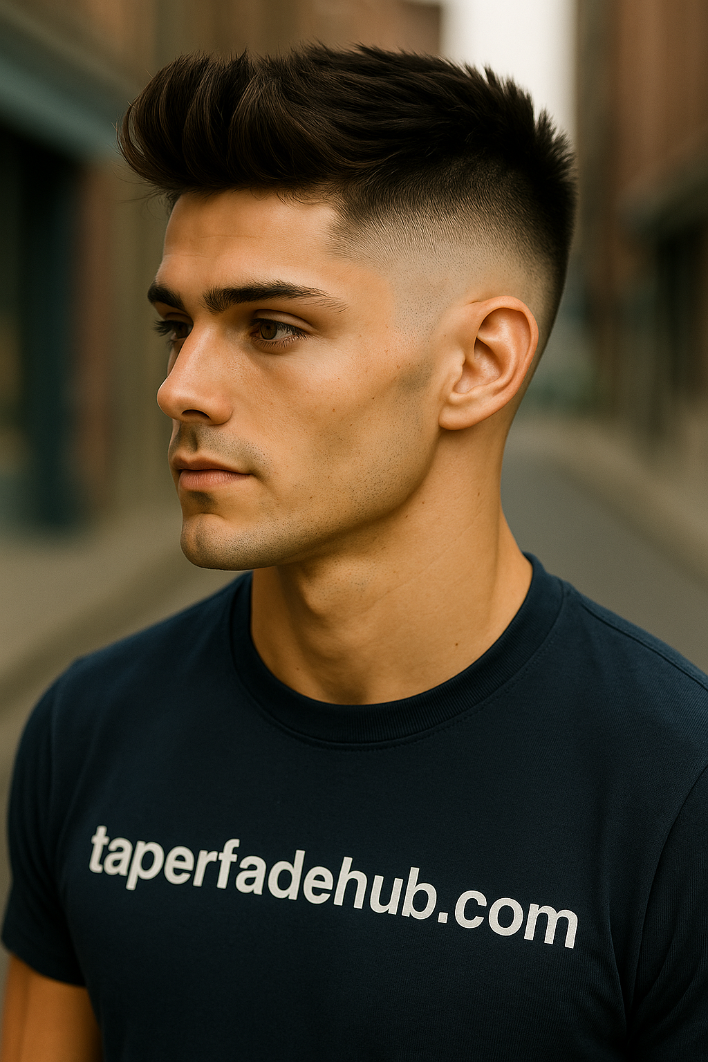 High taper fade style example