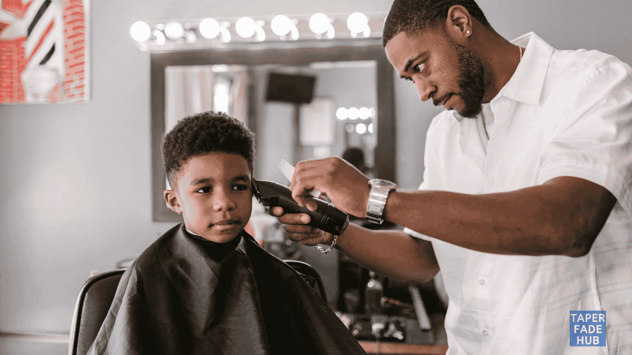 A man with a striking and sharp High Taper Fade haircut