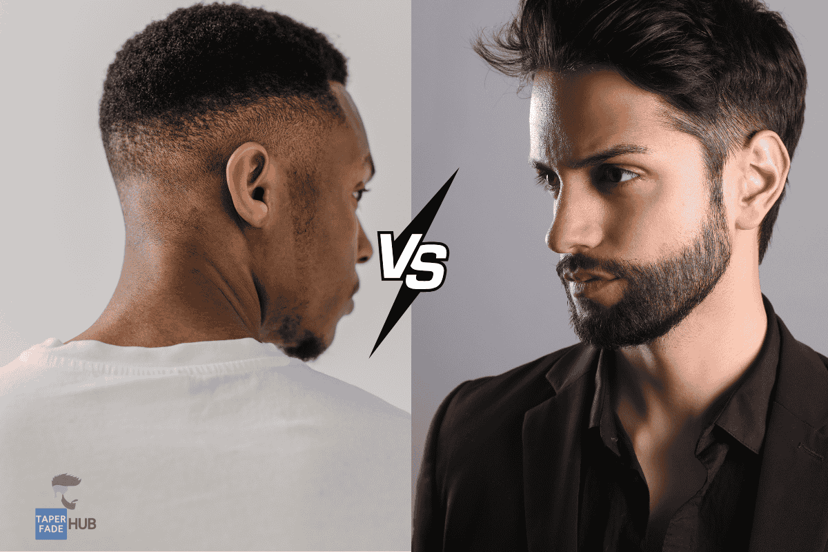 High taper vs. low taper fade visual comparison
