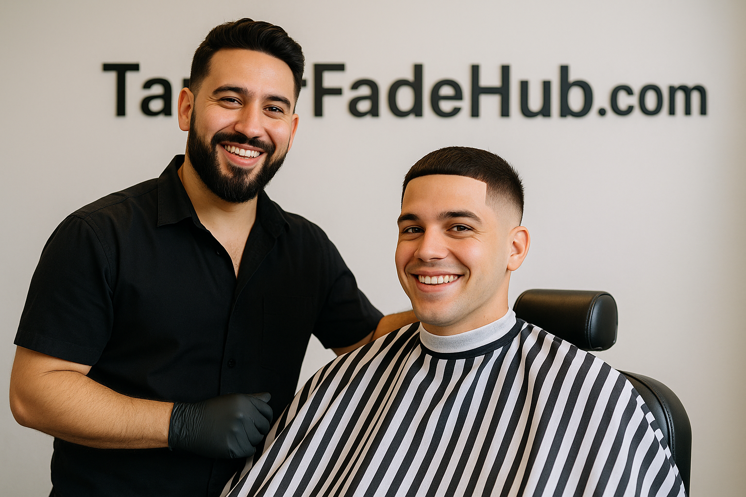 Taper fade haircut before and after