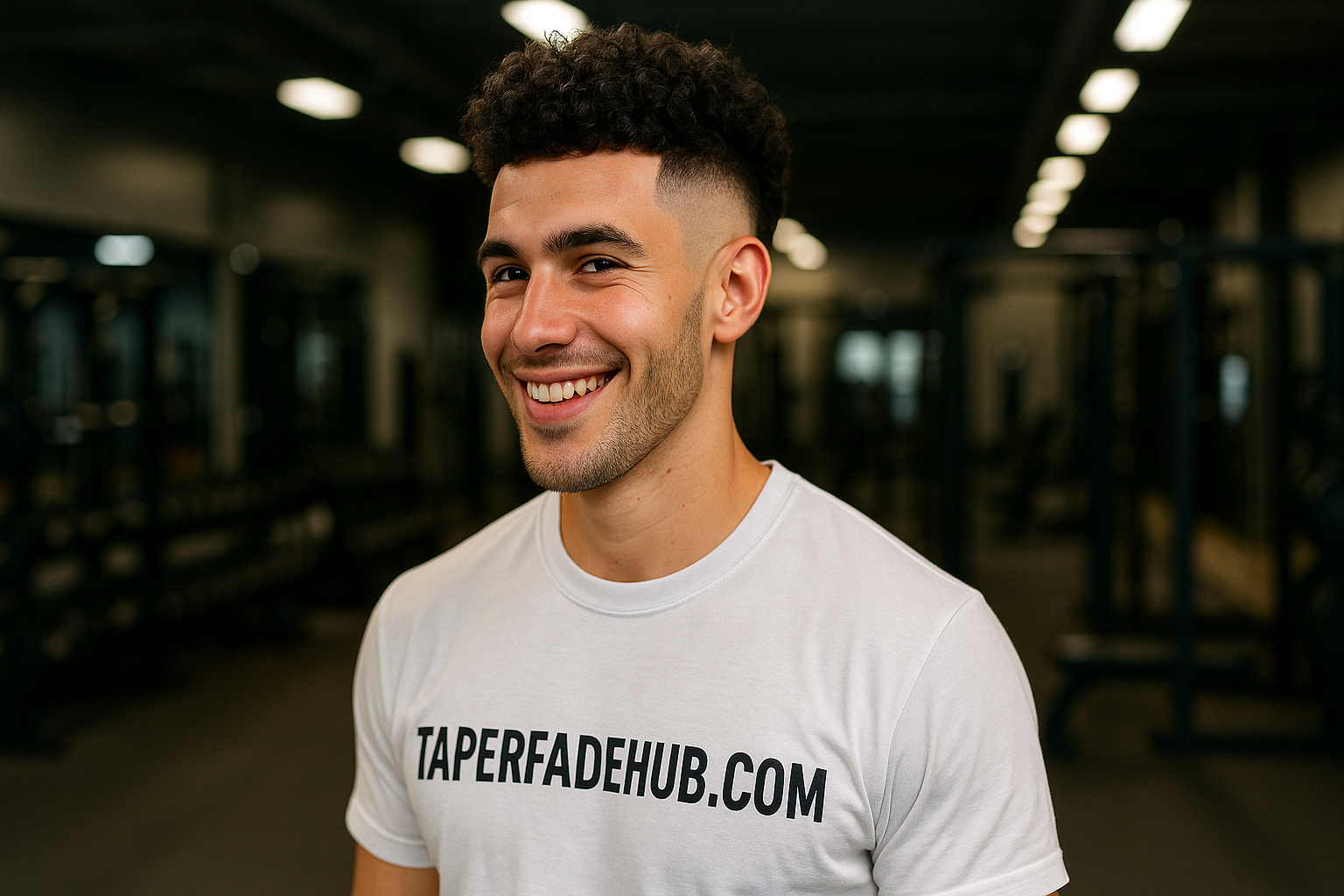 Burst fade haircut on curly hair before and after