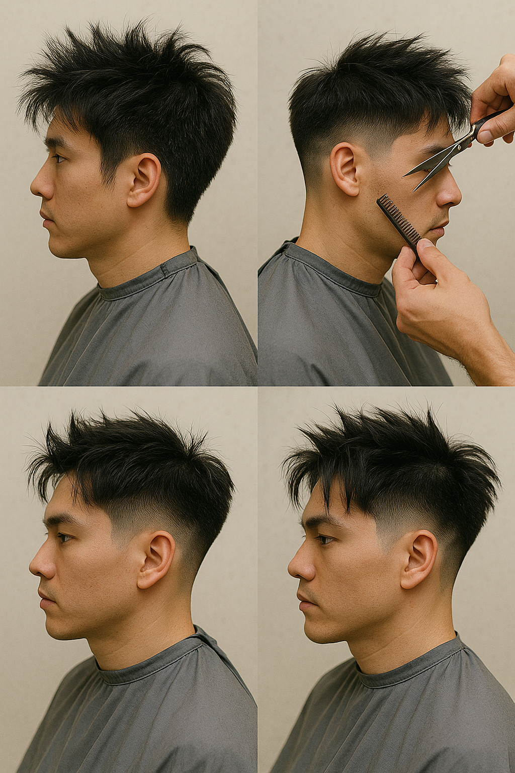Step-by-step Jin Kazama hairstyle tutorial