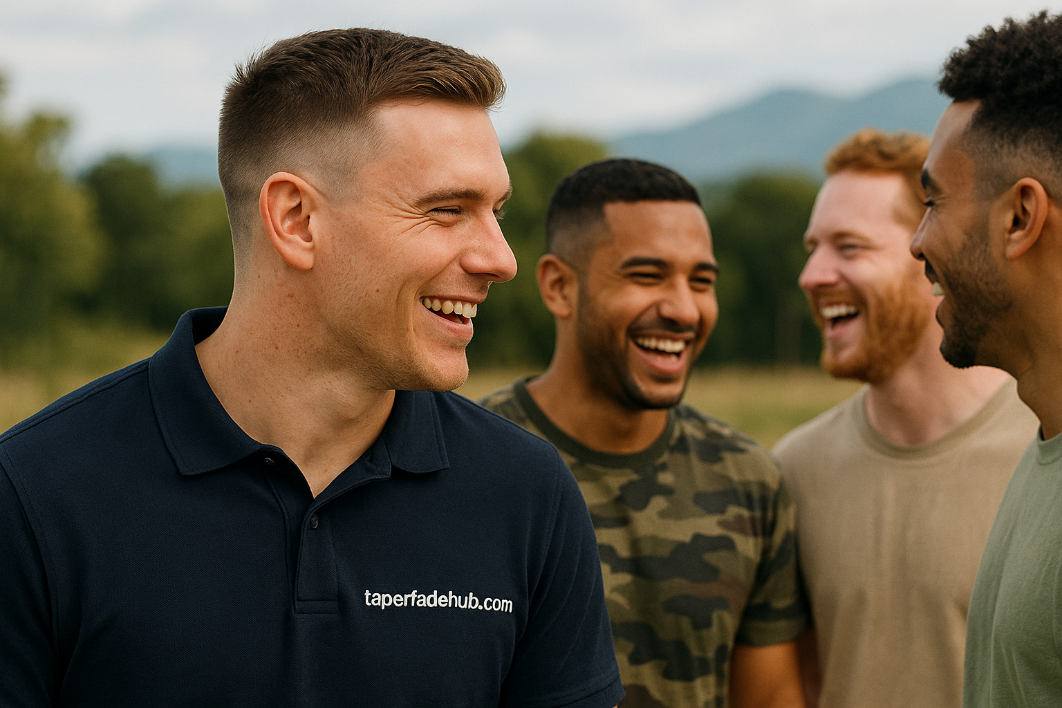 Visual example of a low taper fade haircut