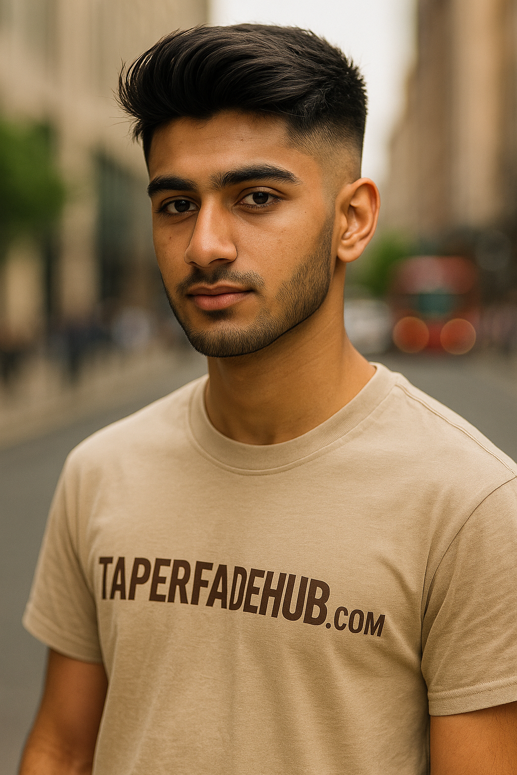 Disconnected undercut with low taper fade for edgy contrast
