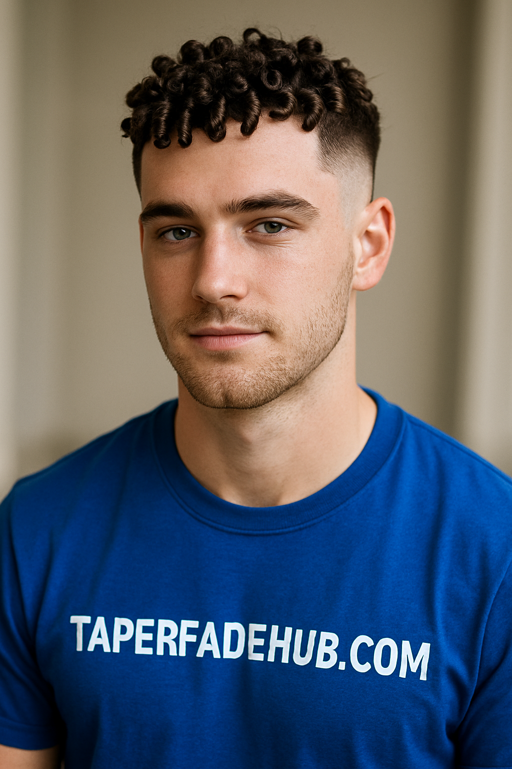 Low temple fade on coily hair
