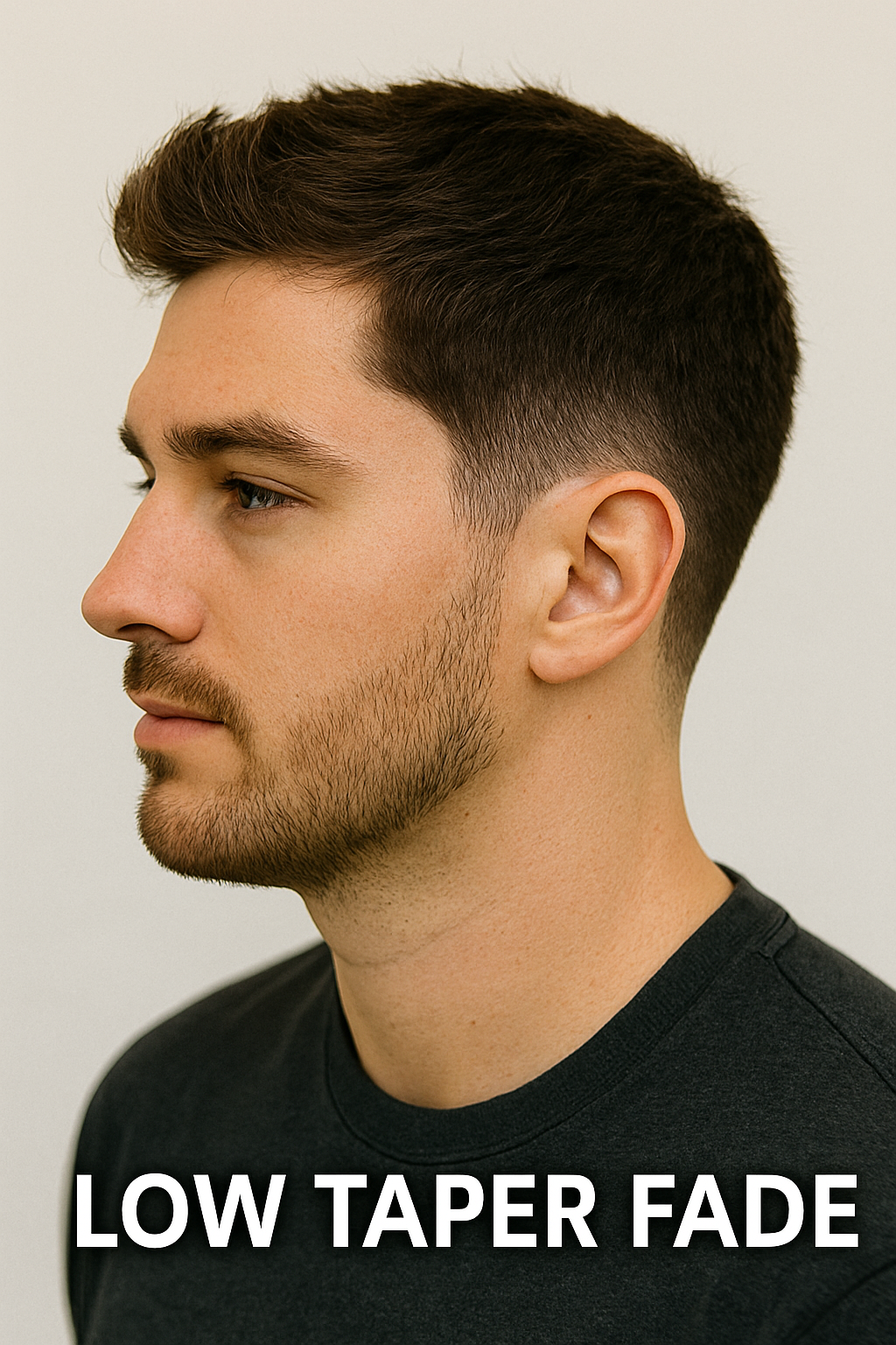 Low taper style example for straight hair