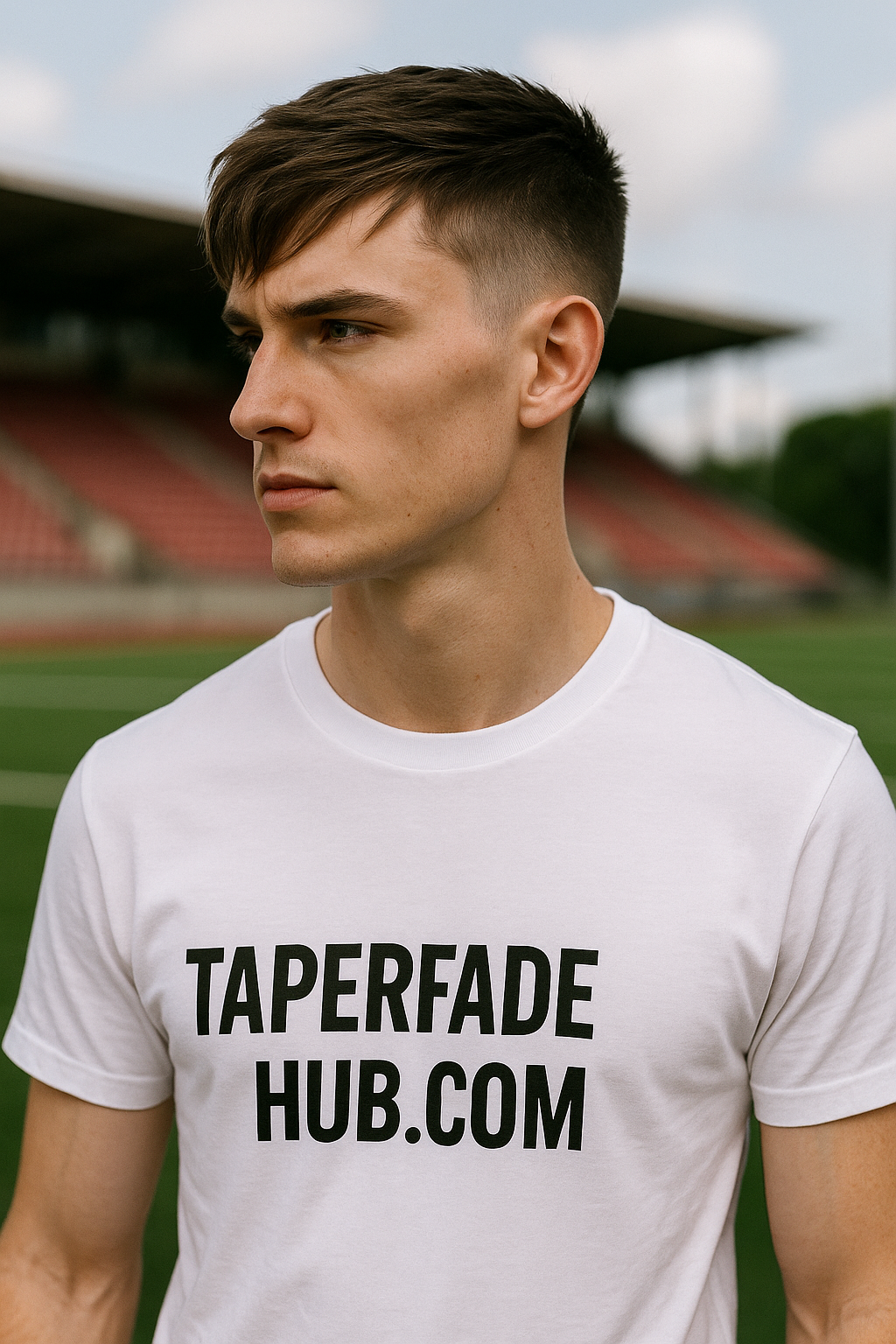 Textured Fringe with Mid Taper Fade for Sharp Angles