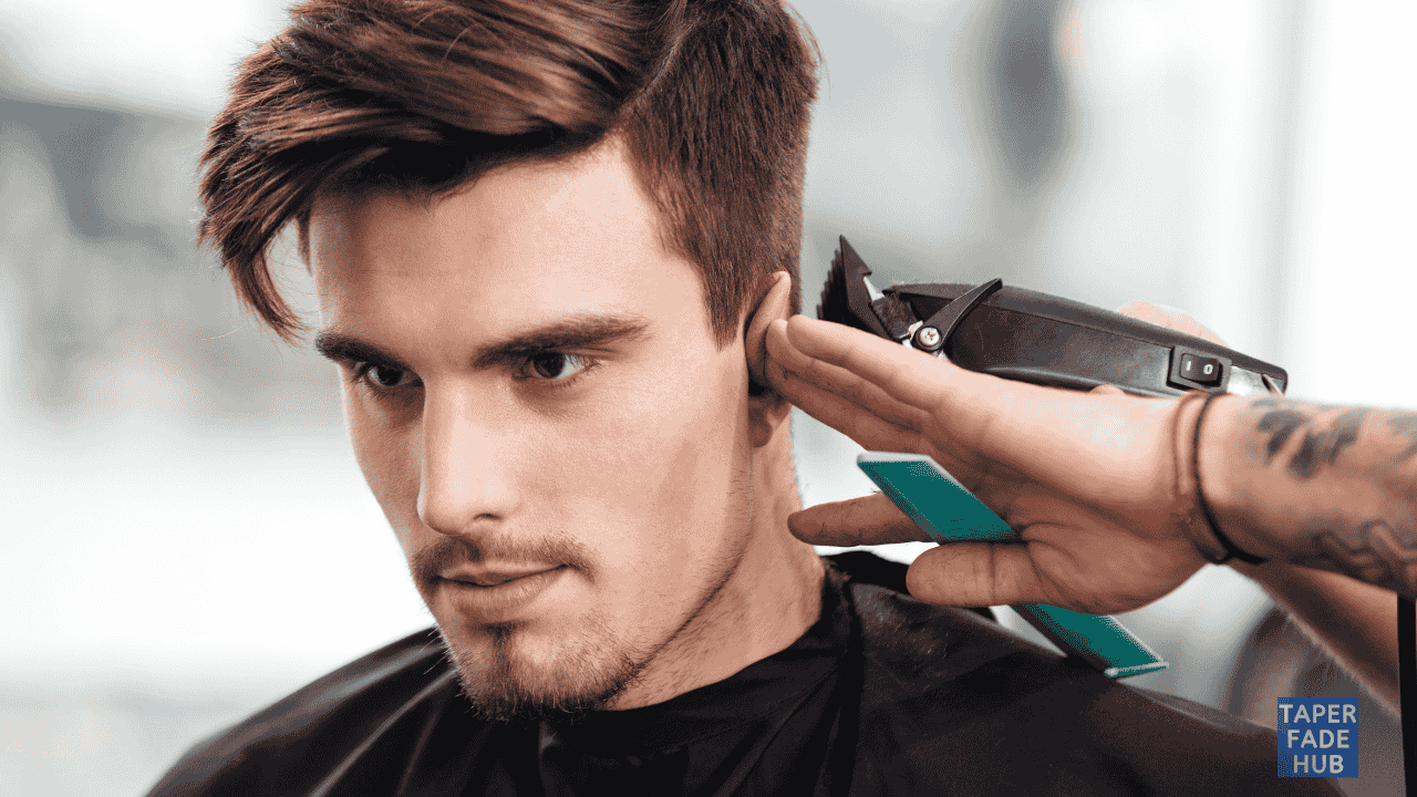 A stylish man sporting a clean Mid Taper Fade haircut