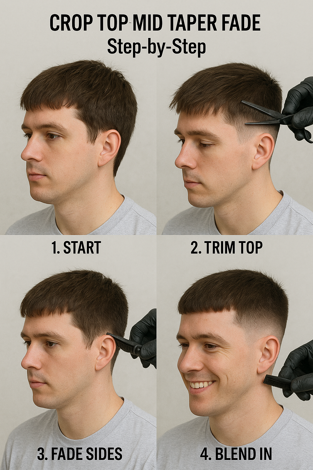 Mid taper fade step-by-step