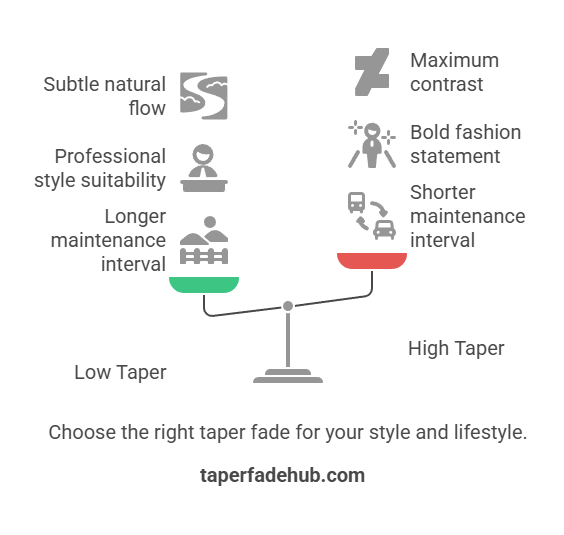 Taper Fade Comparison for Straight Hair