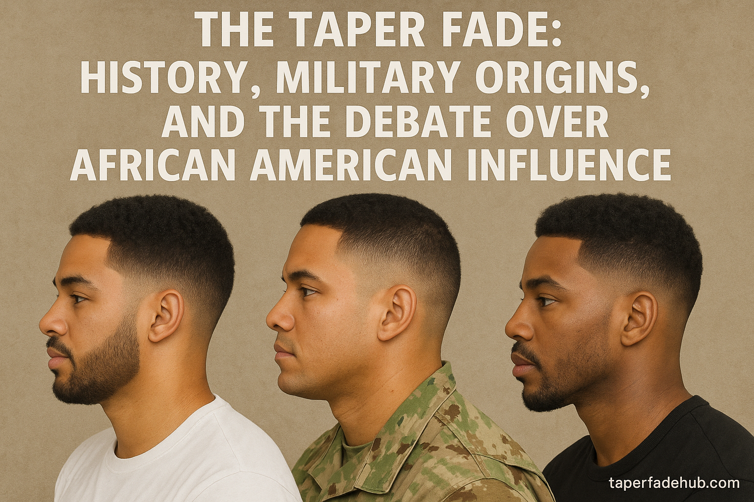 Historical timeline of taper fade styles from 1940s to today