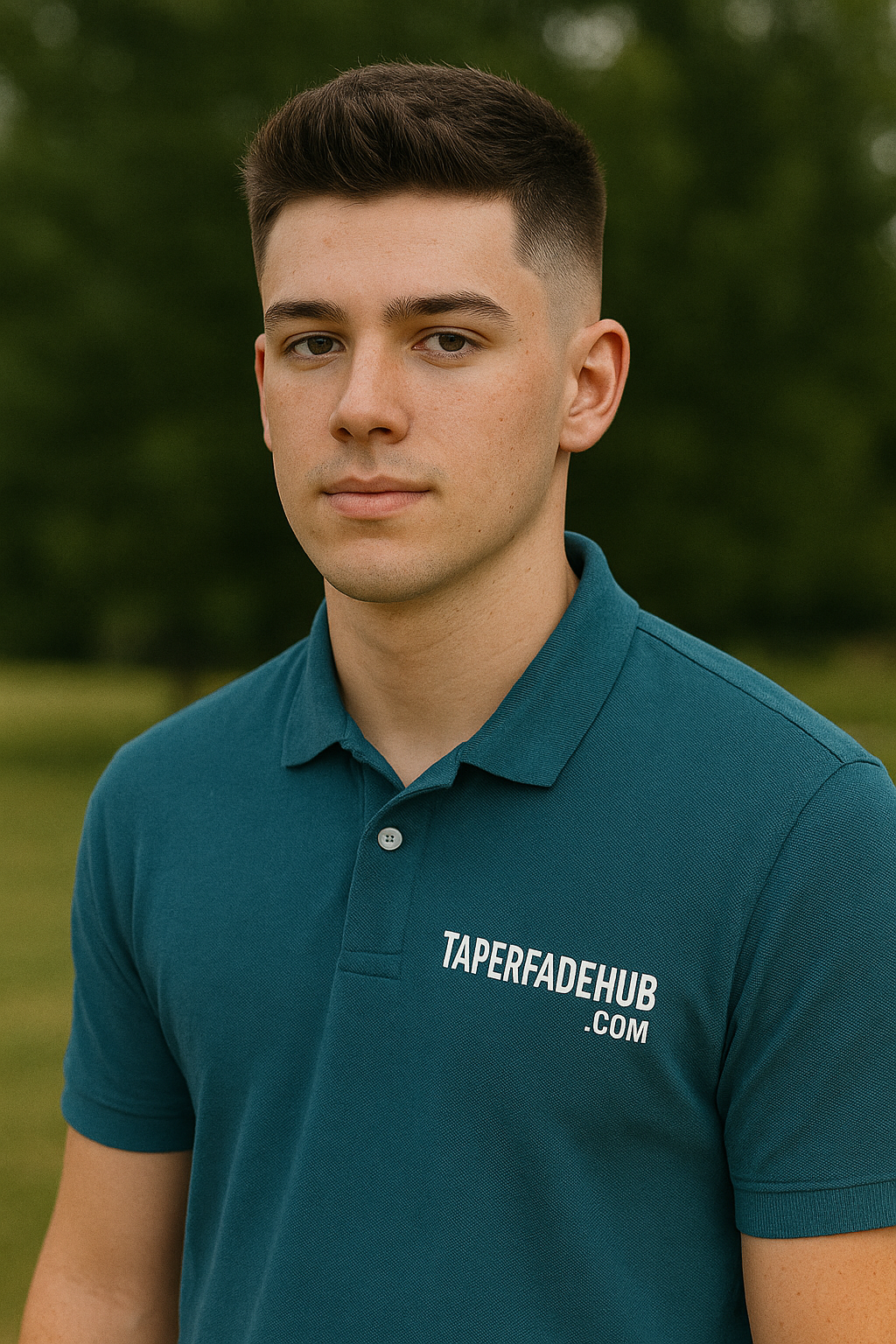 Teenager with high taper fade and styled quiff