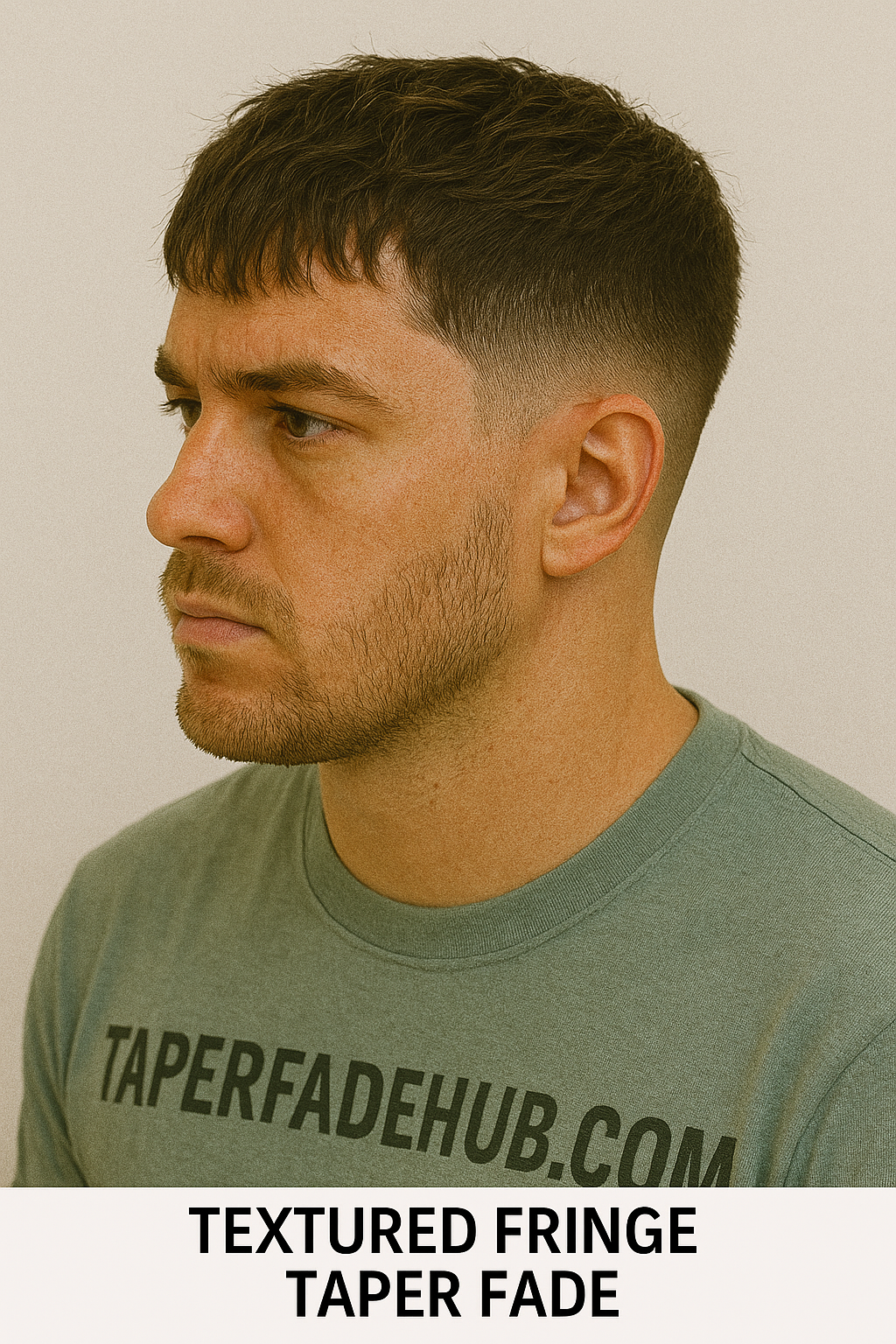 Textured fringe taper fade example