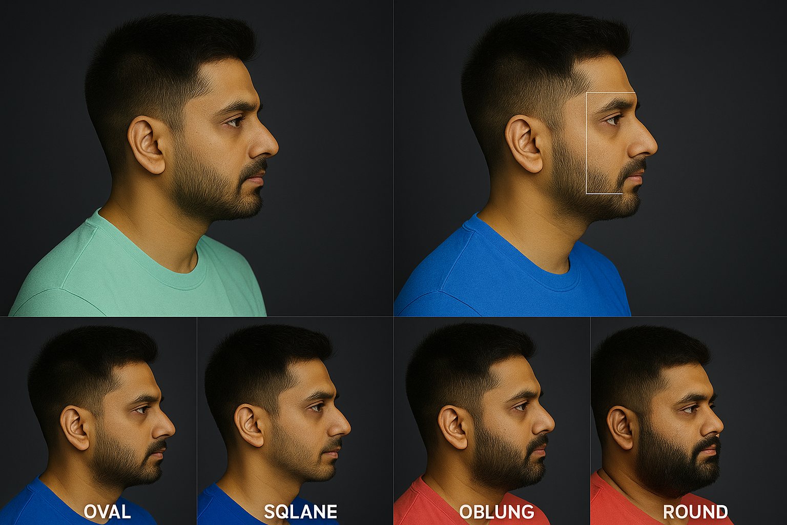 High taper fade on Indian male face shape