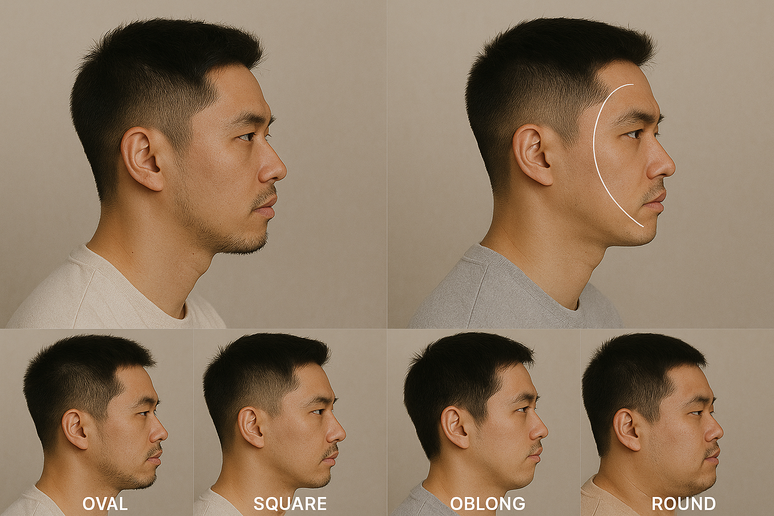 High taper fade on heart-shaped face
