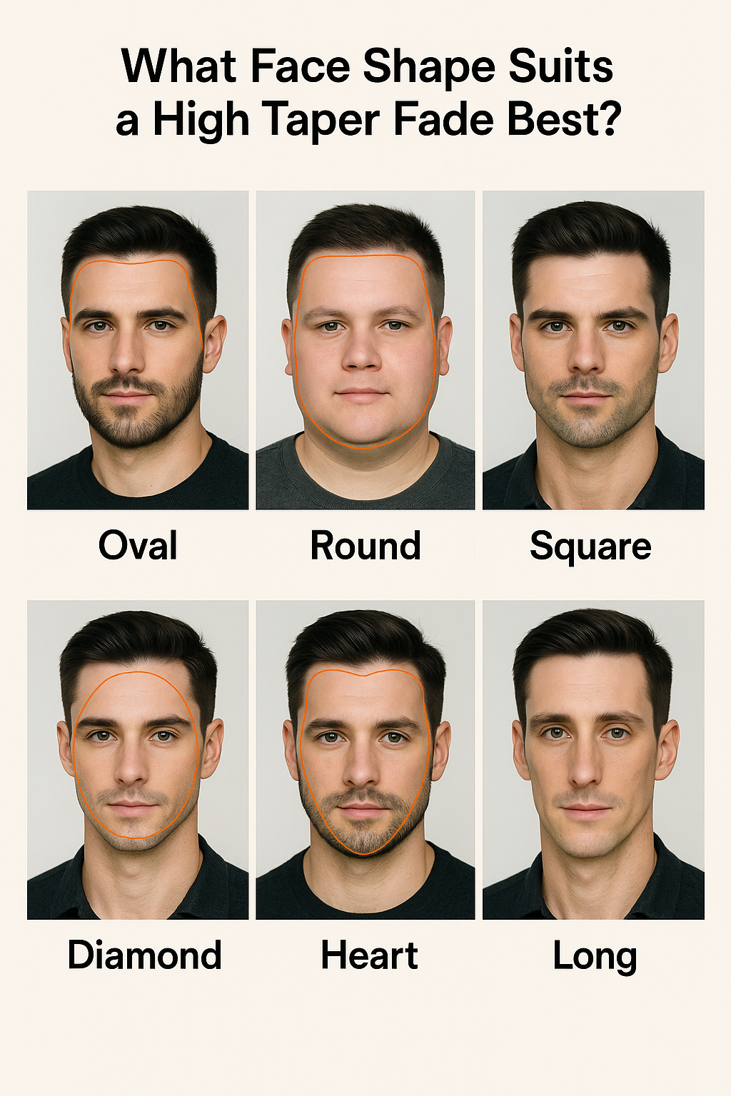 Taper fade face shape matching guide