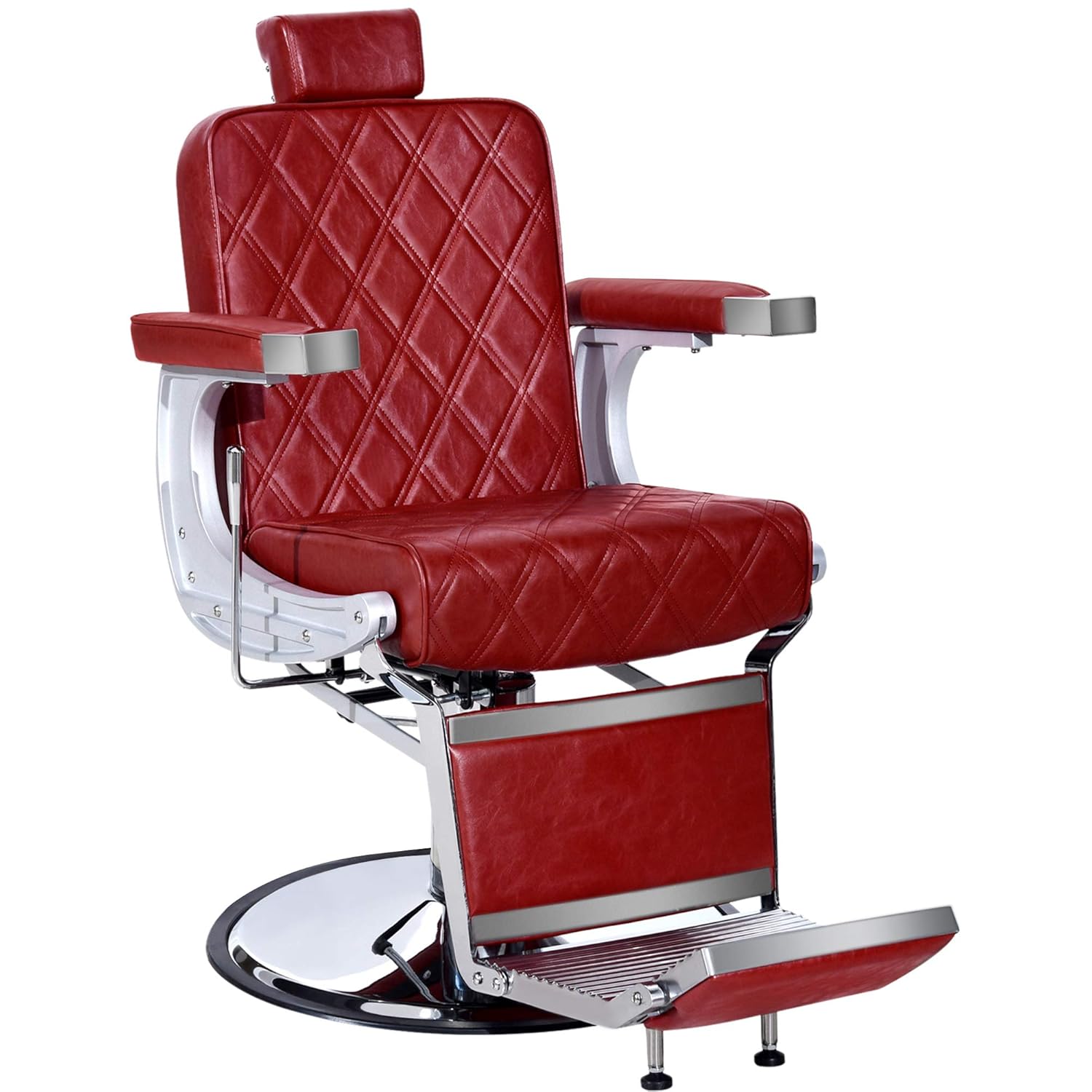 BarberPub Vintage Metal Reclining Chair