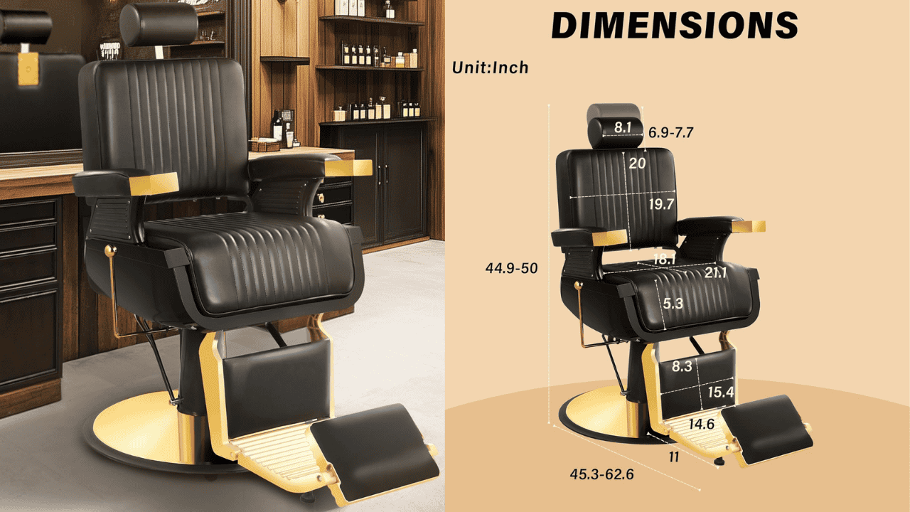 Heavy Duty Reclining Barber Chair